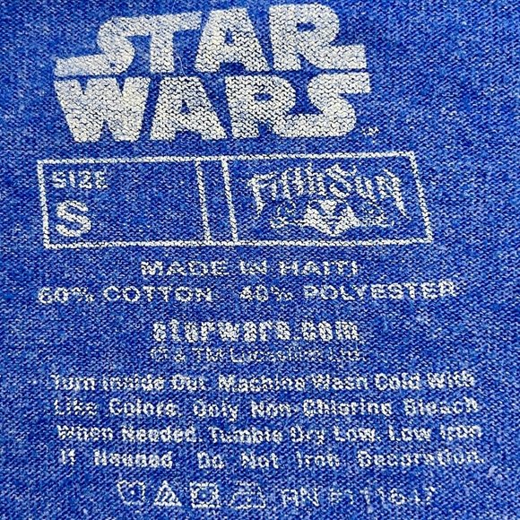 Star Wars Chibi Characters Graphic Tee Unisex S Blue - Picture 4 of 5